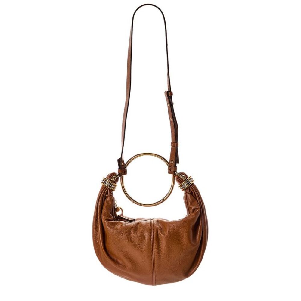 Chloé Barlett Small Leather Hobo Bag, Brown
